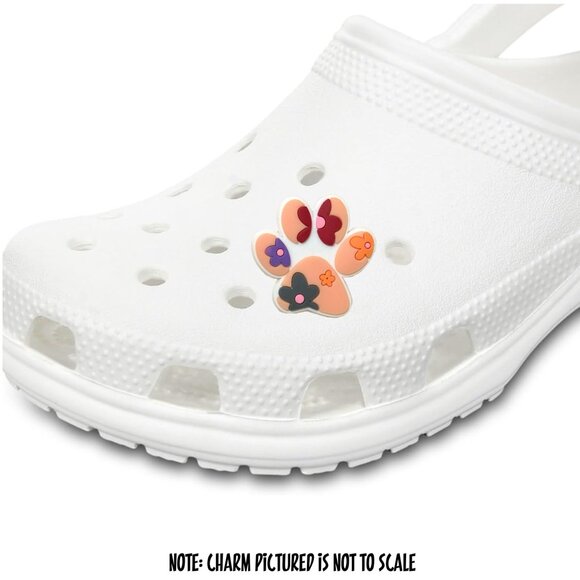 Dog Paw Print Floral Peach Purple Red Pink Croc Shoe Charm Jibbitz - Picture 3 of 3